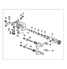 Caliper Sub-Assembly, Left Rear (43019-S84-A11)