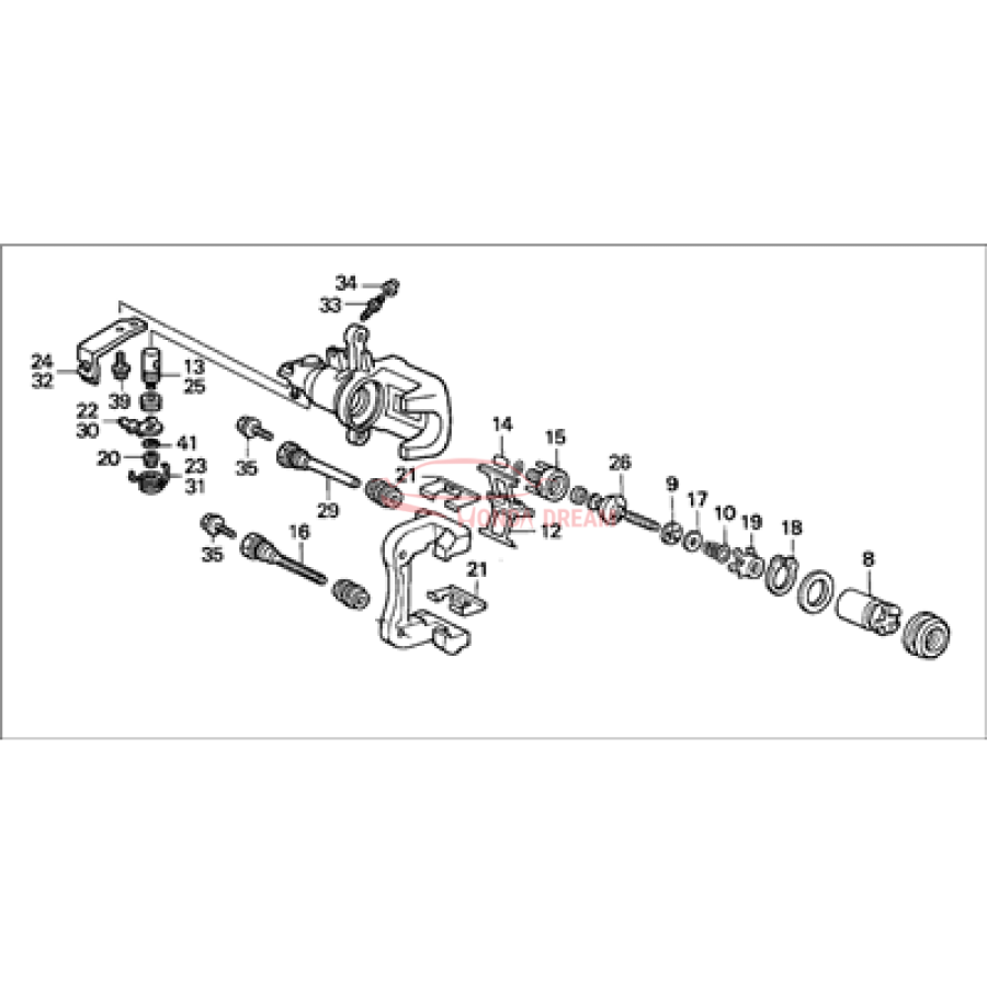 Caliper Sub-Assembly, Left Rear (43019-S84-A53) - 1