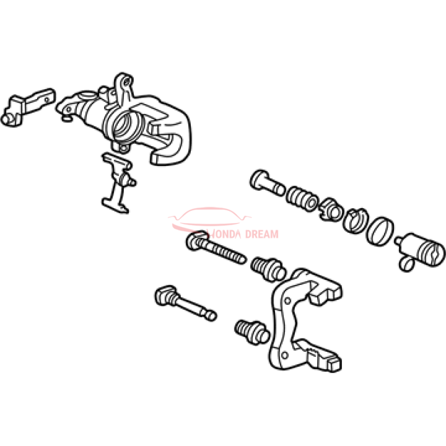 Caliper Sub-Assembly, Left Rear (43019-SEP-A51) - 2