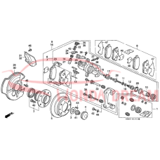 Caliper Sub-Assembly, Left Rear (43019-SR3-000) - 3