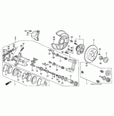 Caliper Sub-Assembly, Left Rear (43019-SS0-010)