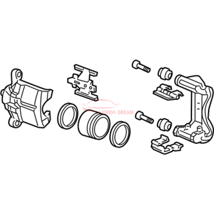 Caliper Sub-Assembly, Left Rear (43019-STX-A01) - 2