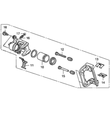 Caliper Sub-Assembly, Left Rear (43019-T0G-A00)