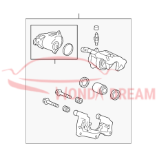 Caliper Sub-Assembly, Left Rear (43019-T7A-020) - 4