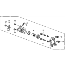 Caliper Sub-Assembly, Left Rear (43019-TA0-A52)