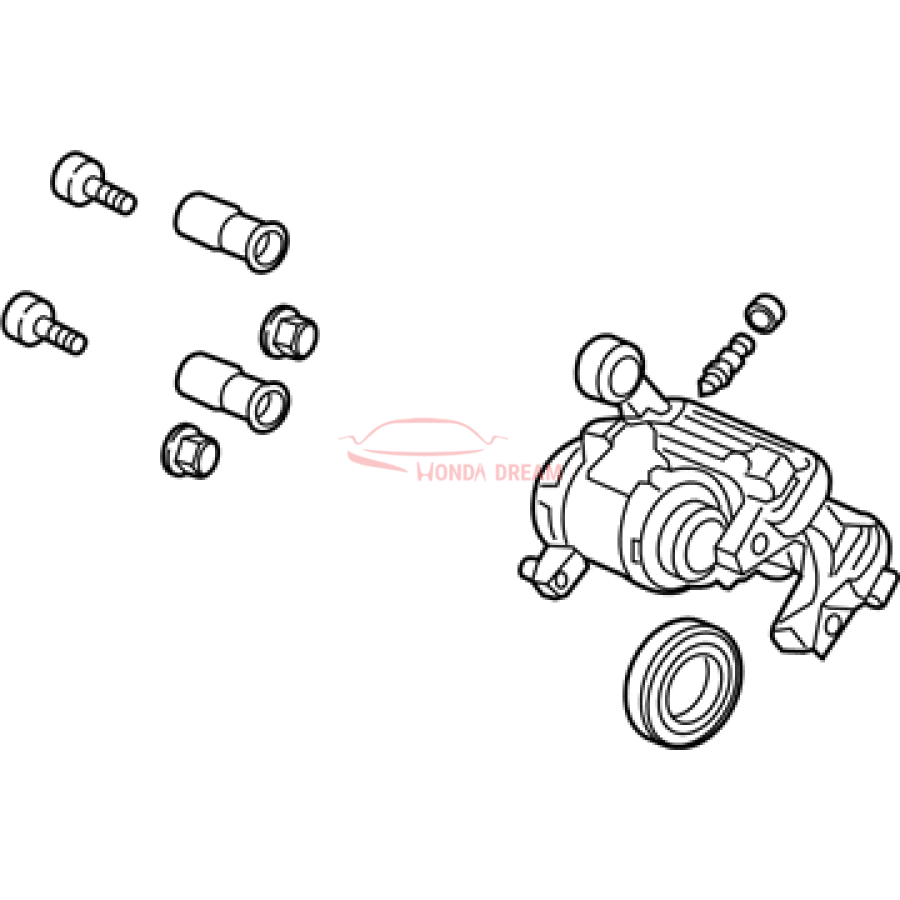 Caliper Sub-Assembly, Left Rear (43019-TGG-A01) - 1