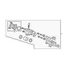 Caliper Sub-Assembly, Left Rear (43019-TLA-A01)