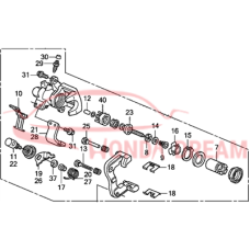 Caliper Sub-Assembly, Left Rear (43019-TR3-A01) - 3