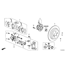 Caliper Sub-Assembly, Left Rear (43019-TZ5-A00)