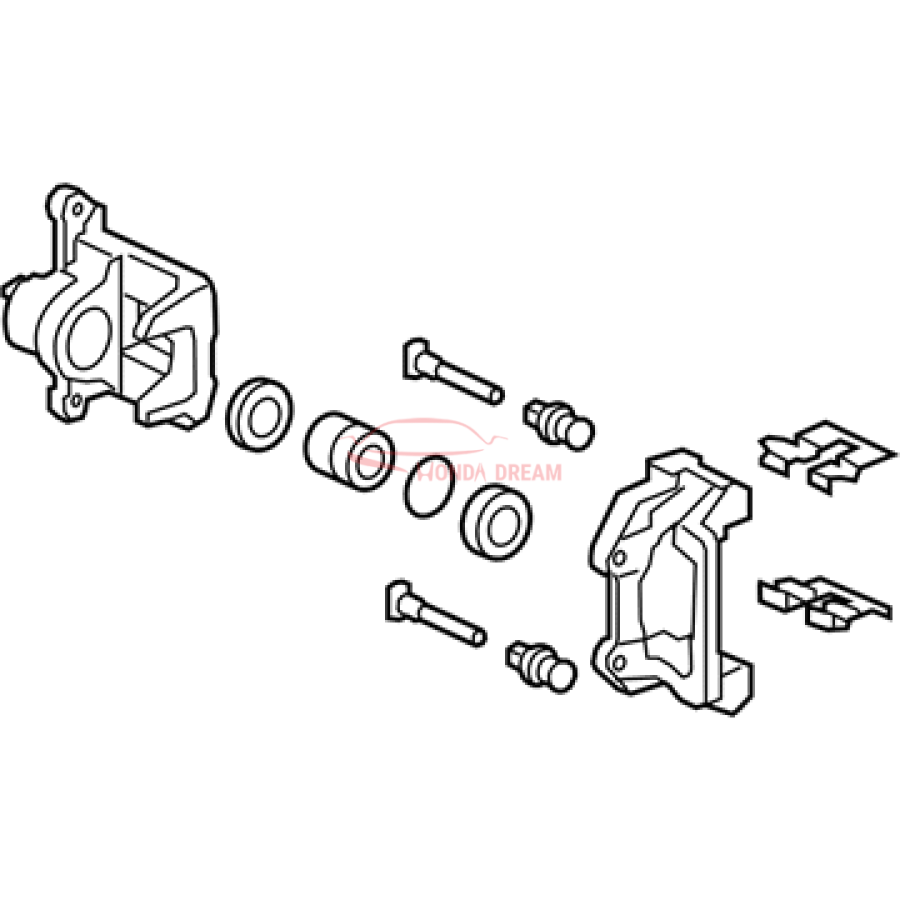 Caliper Sub-Assembly, Left Rear (43019-TZ5-A00) - 2