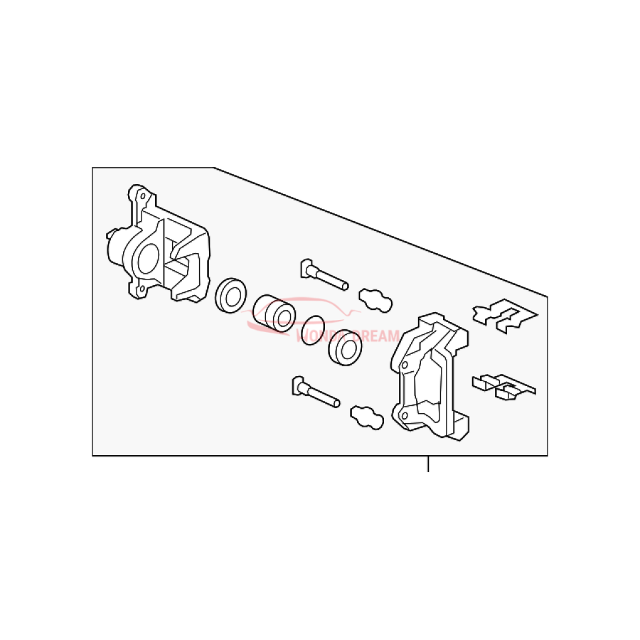 Caliper Sub-Assembly, Left Rear (43019-TZ5-A01) - 1