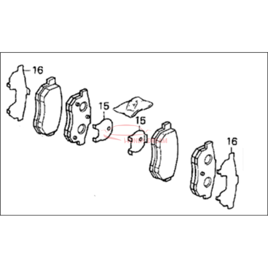 PAD SET, RR. (43022-S04-000) - 1