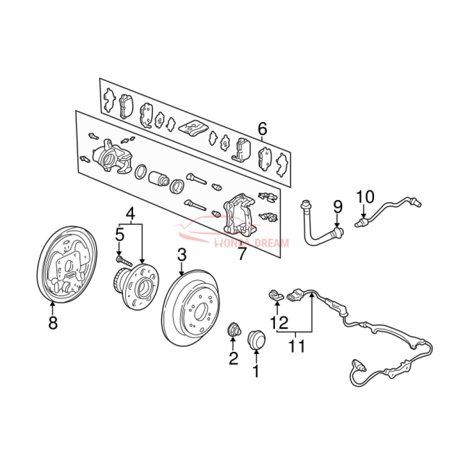 SET,PAD RR(AXS38 (43022-S0X-A01) - 2