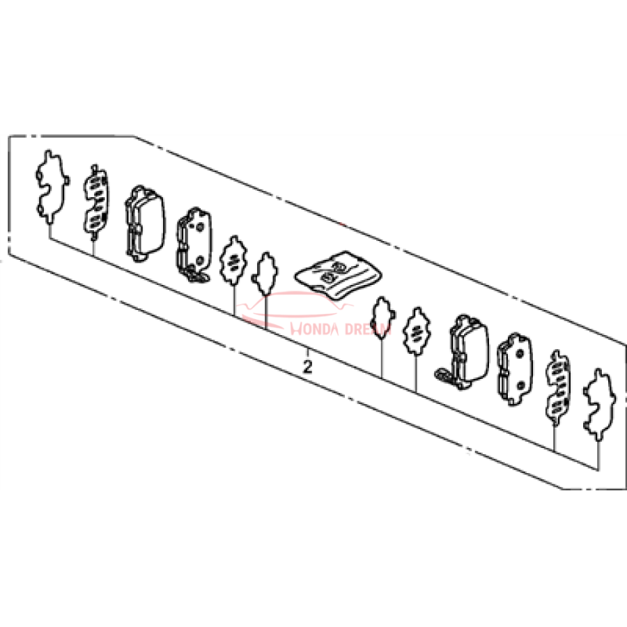 SET,PAD RR (AXS38 (43022-S3V-A02) - 1