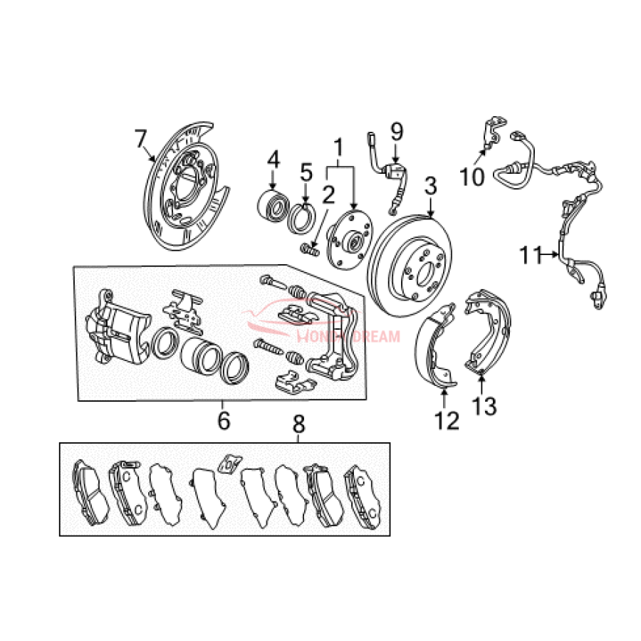 SET,PAD RR (AXS38 (43022-S3V-A02) - 2