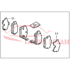 SET,PAD RR (9CLP- (43022-S84-A10) - 3