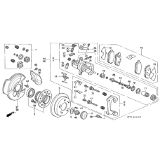 SET,PAD RR (9CLP- (43022-S84-A51)