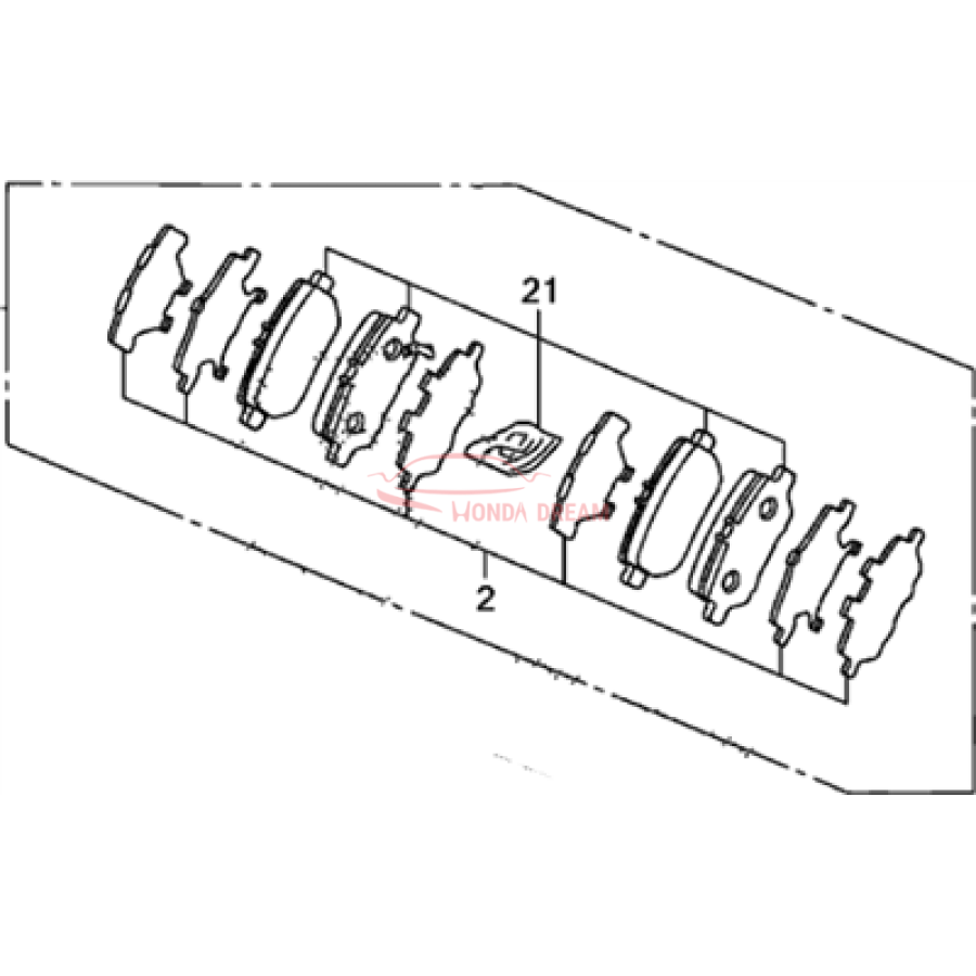 SET,PAD RR(A11CL (43022-SJA-010) - 2