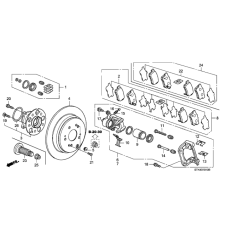 SET,PAD RR(NAC D6 (43022-STK-A00)