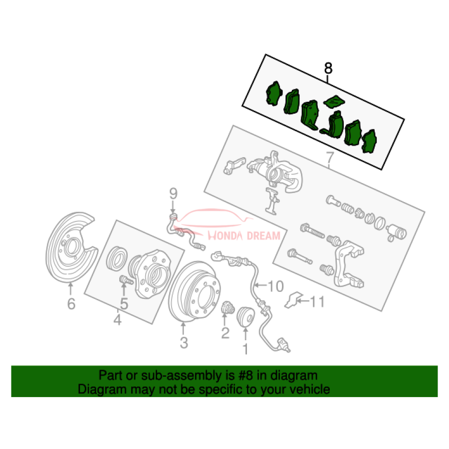 SET,PAD RR (9CLP- (43022-SV4-A03) - 3