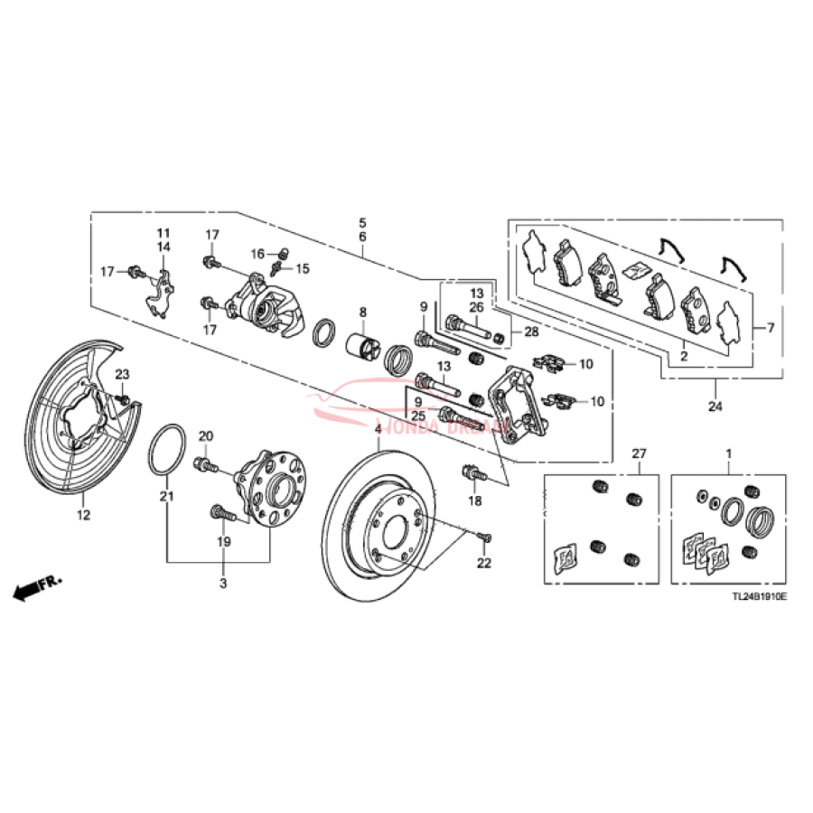 SET,PAD RR (43022-TA0-A41) - 1