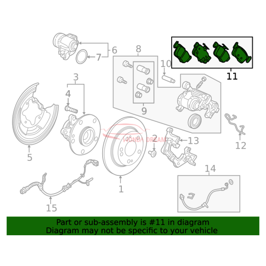 SET,PAD RR (43022-TBA-A03) - 3