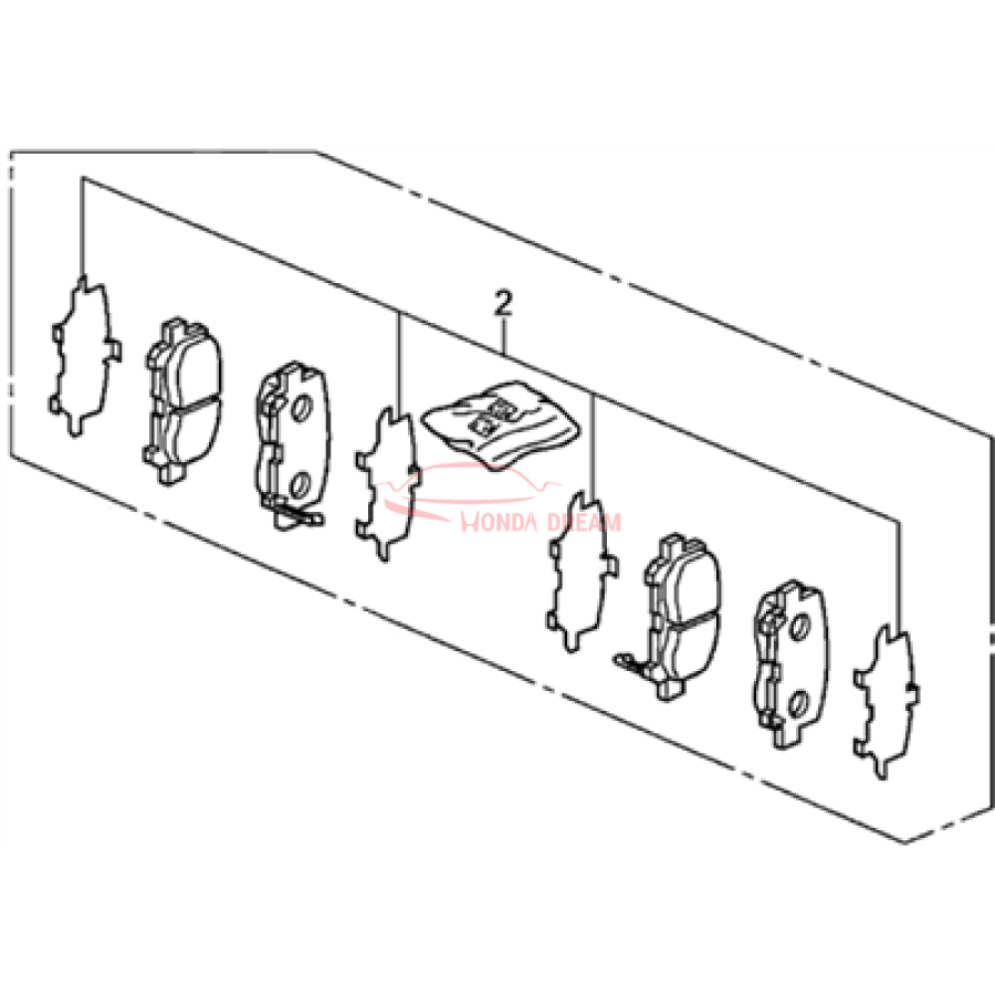 SET,PAD RR (43022-TK8-A00) - 2