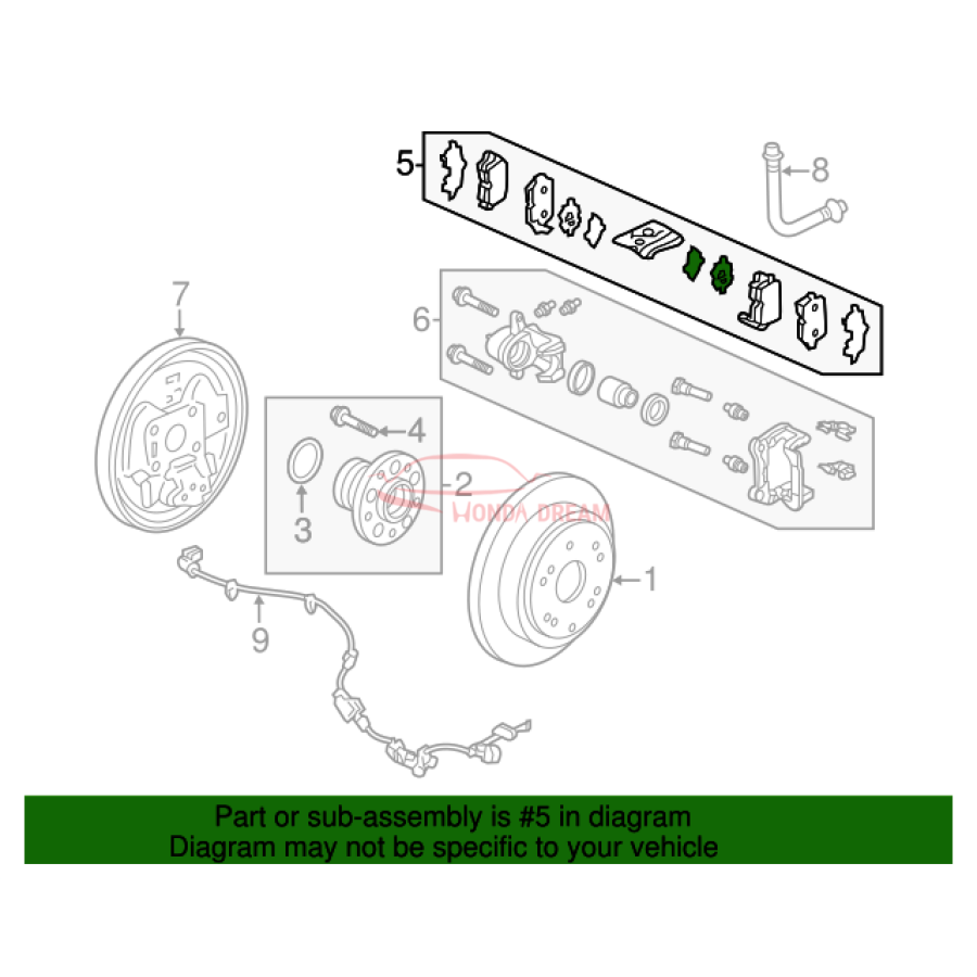 SET,PAD RR (43022-TK8-A01) - 3