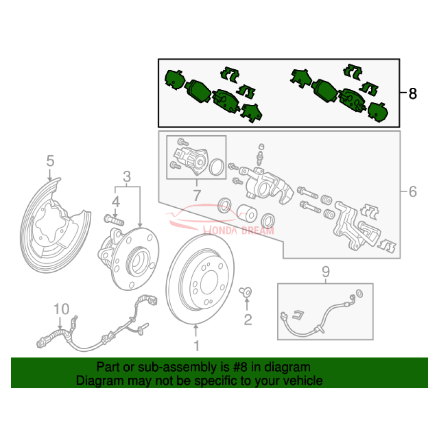 SET,PAD RR (43022-TLA-A00) - 3