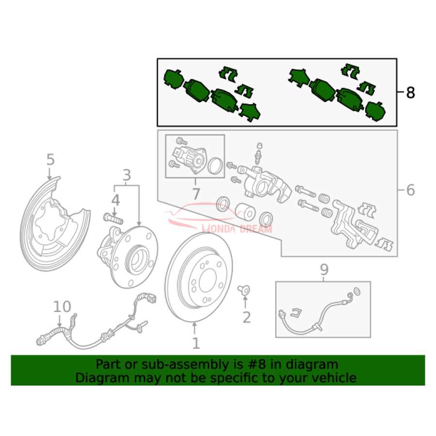 SET,PAD RR (43022-TLA-A11) - 3