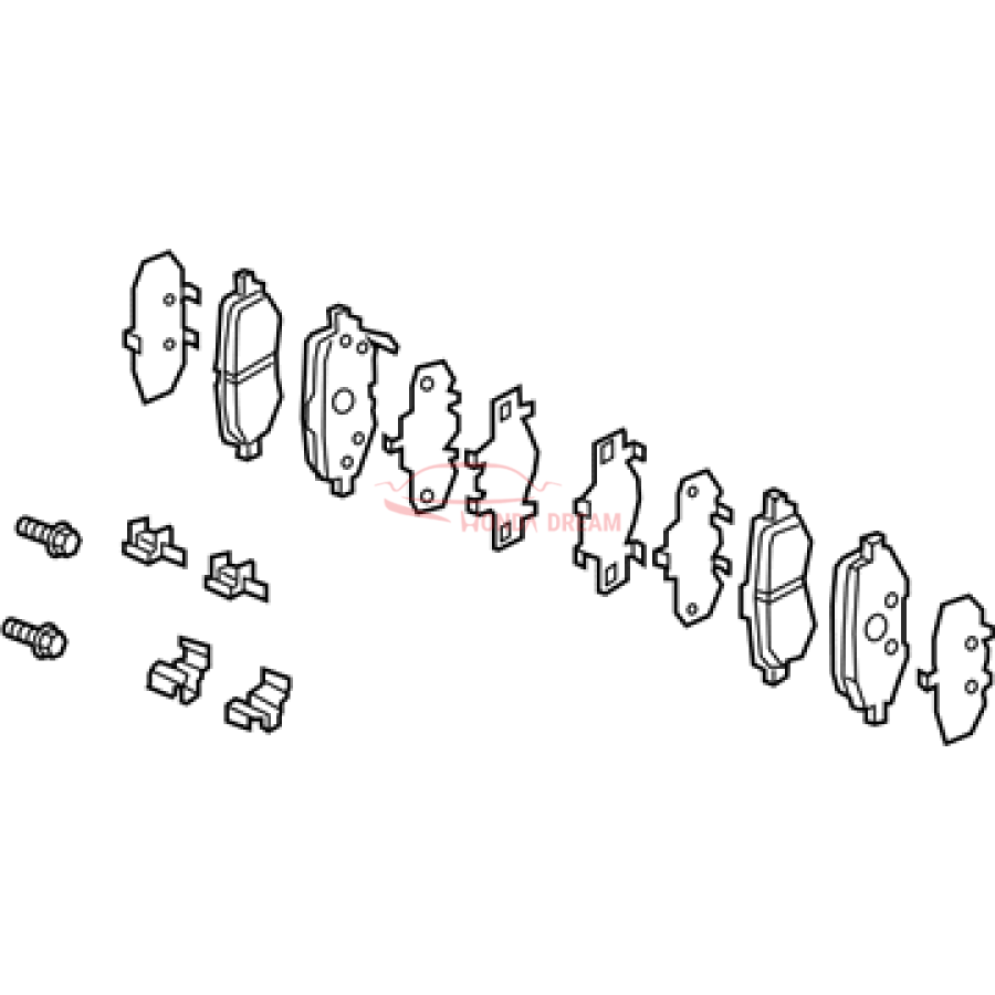 SET,PAD RR (17-E (43022-TRT-A00) - 2