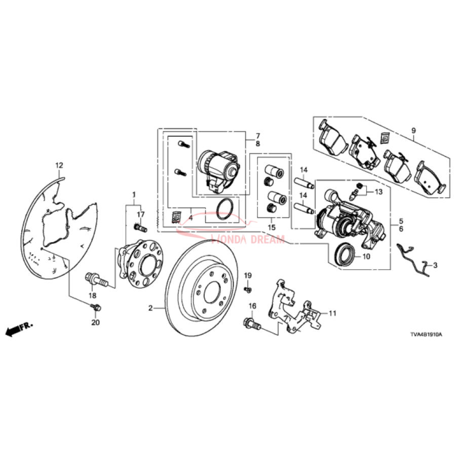 SET,PAD RR (43022-TVA-A03) - 3