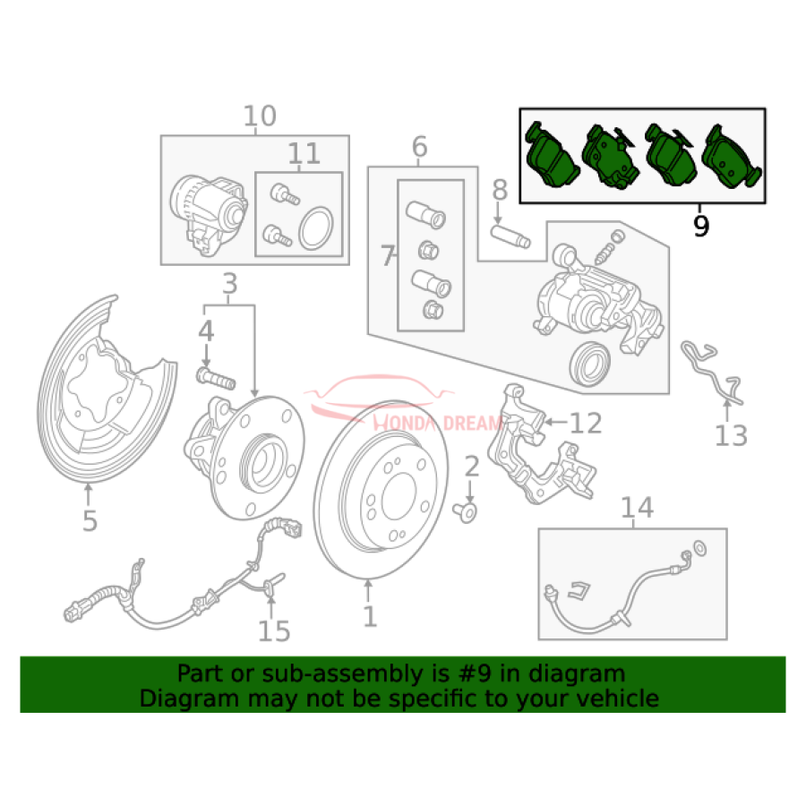 SET,PAD RR (43022-TXM-A02) - 3