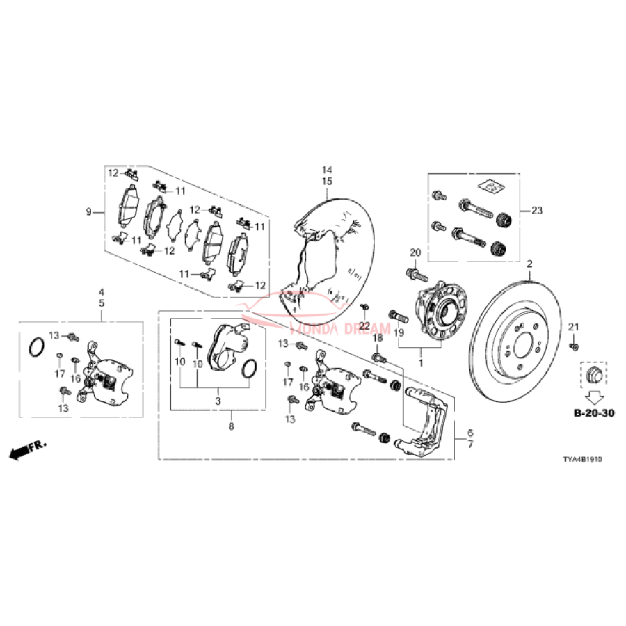 SET,RR PAD (43022-TYA-A00) - 2