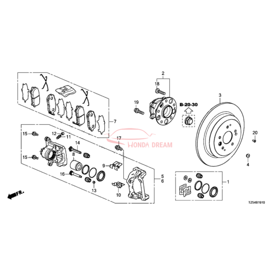 PAD SET, RR. (43022-TZ5-A01) - 1