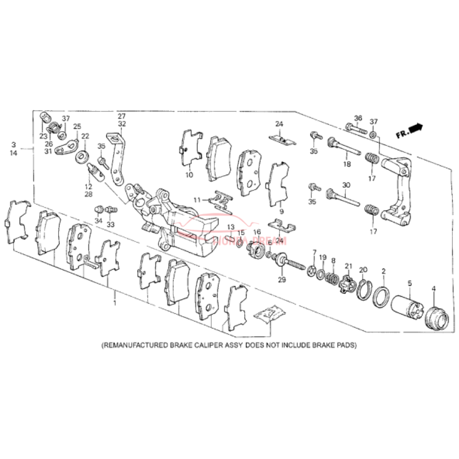 Piston, Rear Brake Caliper (43215-SG0-003) - 1