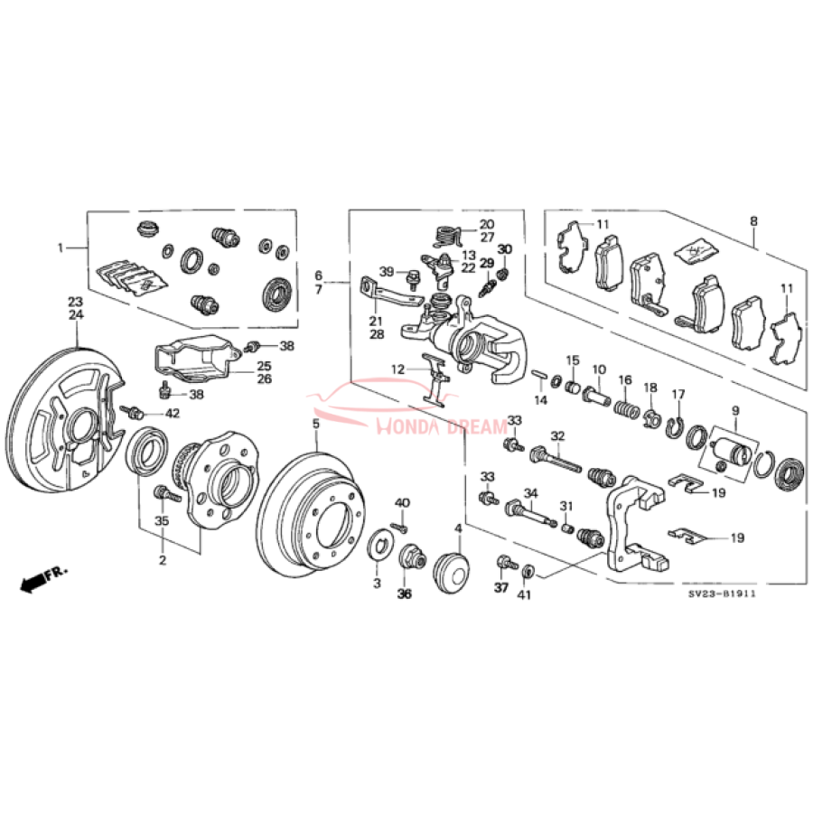 Piston, Rear Brake Caliper (43215-SY8-A01) - 1