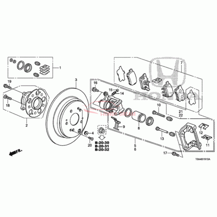 Rear Caliper Pin (43262-SZT-G01) - 1