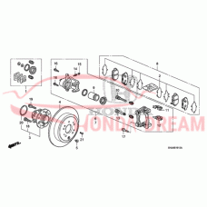 Rear Caliper Pin (43263-SHJ-A01) - 3