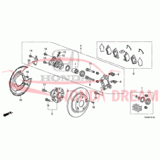 Rear Caliper Pin (43263-T2F-A01) - 3