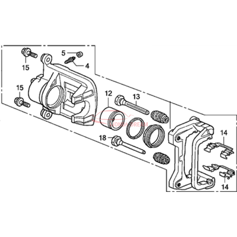 Caliper Sub-Assembly, Right Front (45018-S2A-003) - 1