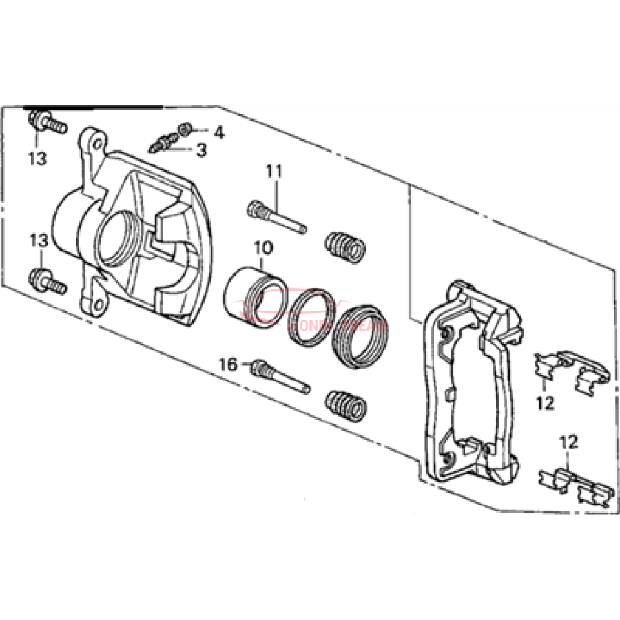 Caliper Sub-Assembly, Right Front (45018-S5A-J02) - 1