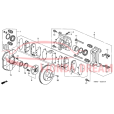 Caliper Sub-Assembly, Right Front (45018-S6M-A02) - 3