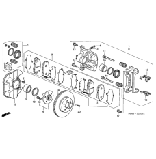 Caliper Sub-Assembly, Right Front (45018-S6M-A02)