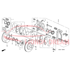 Caliper Sub-Assembly, Right Front (45018-S7A-J02) - 3