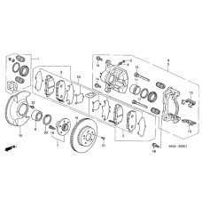 Caliper Sub-Assembly, Right Front (45018-S7A-J02)