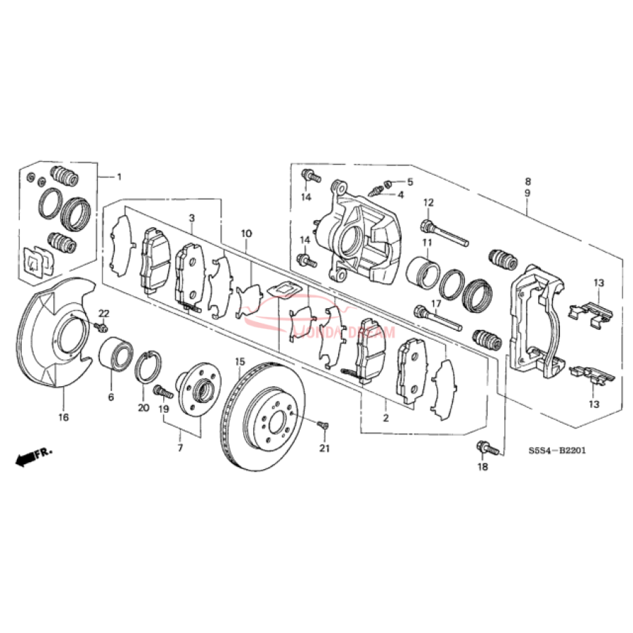 Caliper Sub-Assembly, Right Front (45018-S7A-J02) - 1