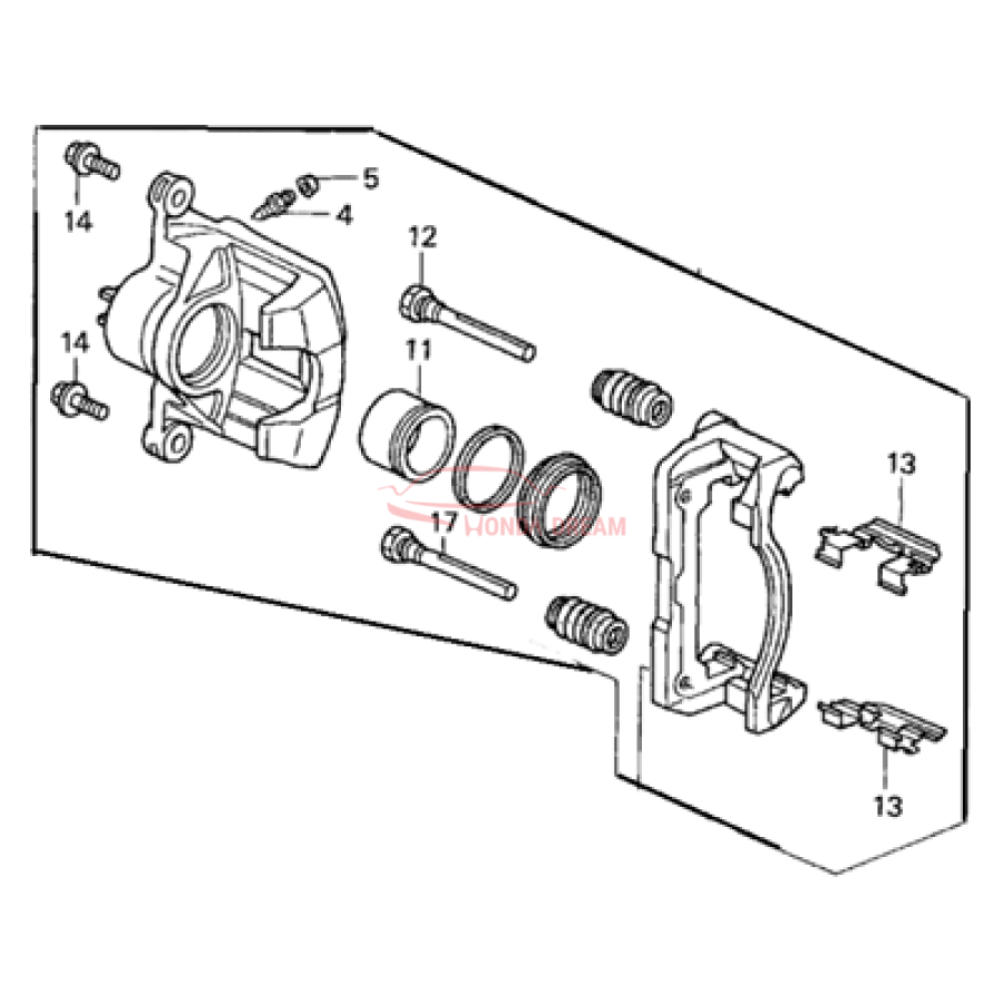 Caliper Sub-Assembly, Right Front (45018-S7A-J02) - 2