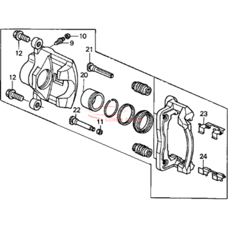 Caliper Sub-Assembly, Right Front (45018-S9A-A01) - 1