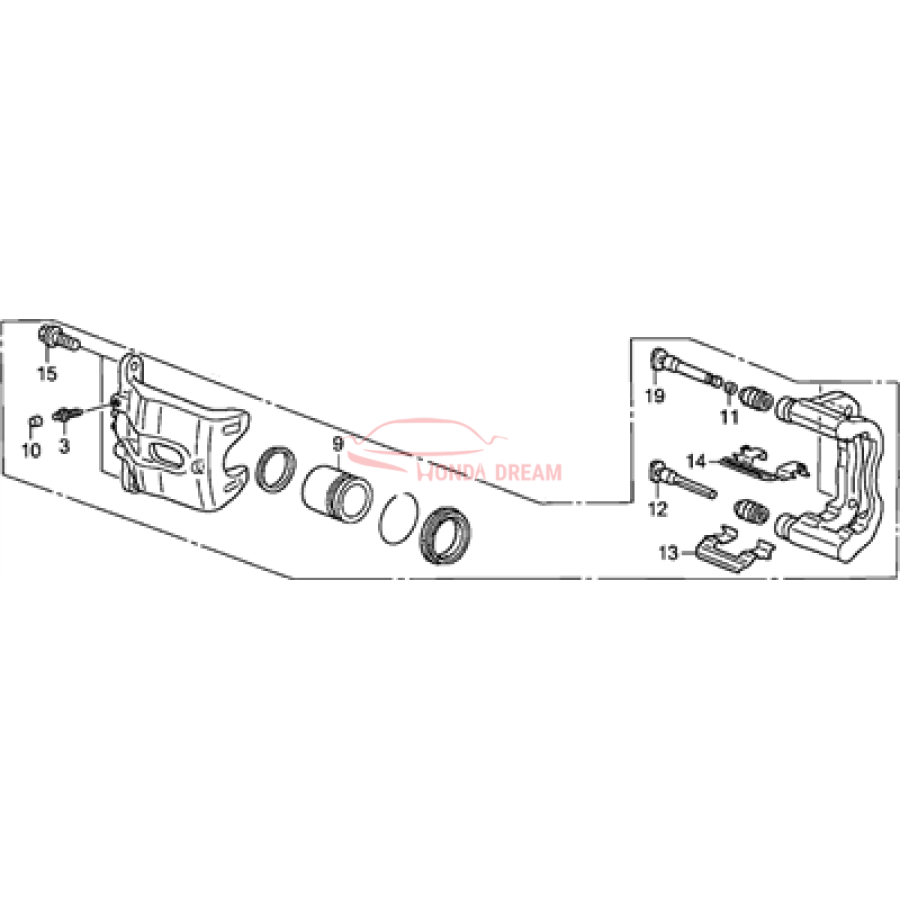 Caliper Sub-Assembly, Right Front (45018-S9V-A01) - 1